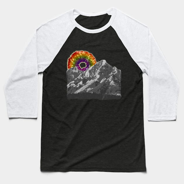 rainbow donut mountain Baseball T-Shirt by swiftjennifer